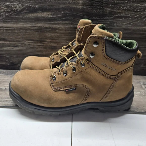 Red Wing King Toe Boots Men's 14D Brown Waterproof Non Metallic Composite Toe